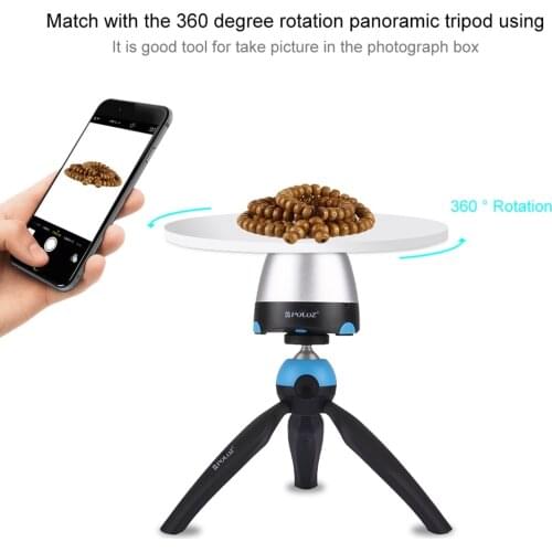 PULUZ 1/4 Screw interface Round Tray Compatible with Electronic 360 Degree Rotation Panoramic Tripod Head Diameter: 18cm/7inch