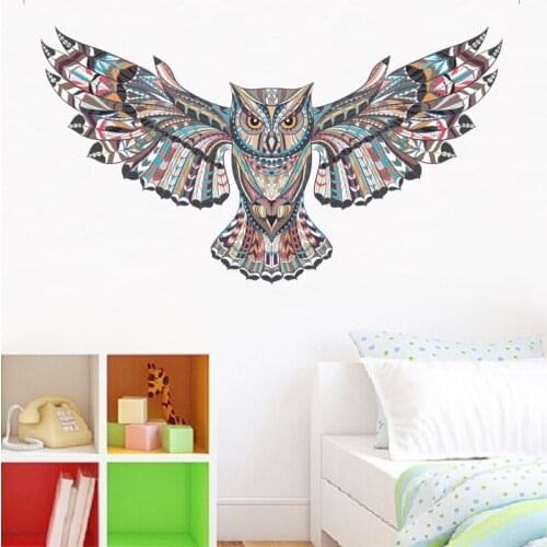 Flying Owls Wall Stickers For Living Room Bedroom Home Decorations Animal Birdlife Pvc Mural Art Diy Wall Decal