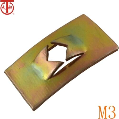 M3) QC/T610 Push-on spring square nuts(Q393) JIS B 1216 / 100 pieces/lot