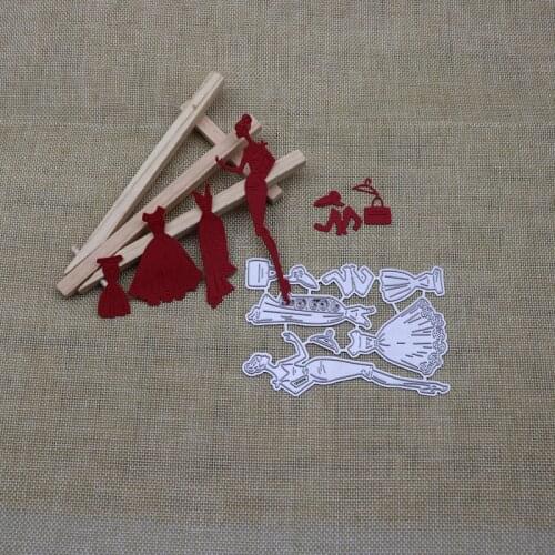 2021 New Arrival Girl Princess Dress Metal Cutting Dies Embossing Scrapbooking Stencil Craft Cut Dies For DIY Card Handmade