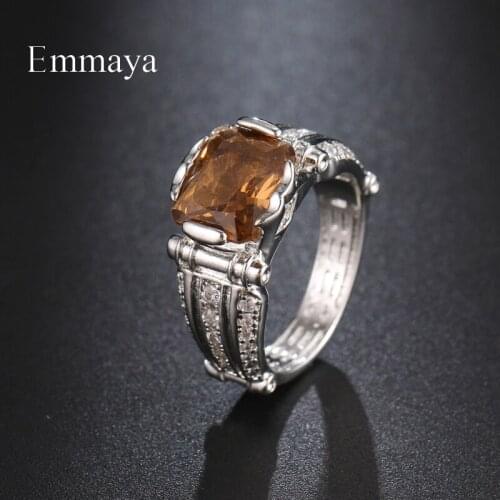 Emmaya New Arrival Noble Cubic Zircon Ring With Hollow out Design Fashion Ornament For Female Fascinating Party Decoration