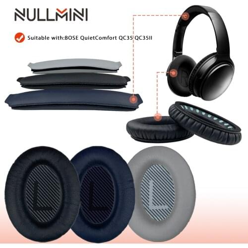 NullMini Replacement Leather Earpads For BOSE QuietComfort QC35 QC35II Headphones Headband Earmuff