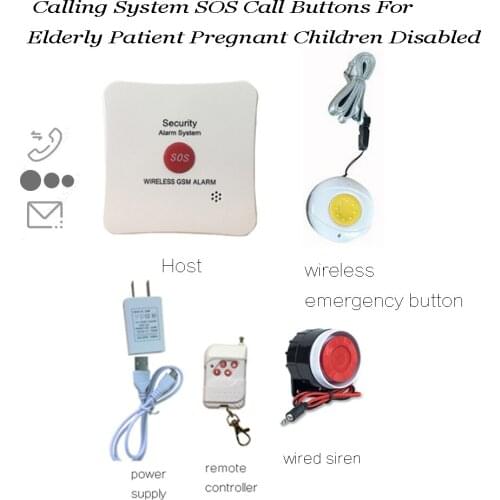Caregiver Pager Wireless Home Care Alert Calling System SOS Call Buttons For Elderly Patient Pregnant Children Disabled