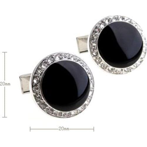 Boys Gift Mans Jewelry rench cuff shirt Button Metal cufflinks Black Cufflink 5pairs per lot