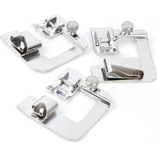 Domestic Sewing Machine Foot Presser Rolled Hem Feet Selvage Crimping Presser Household Sewing Machine Accessories Practical