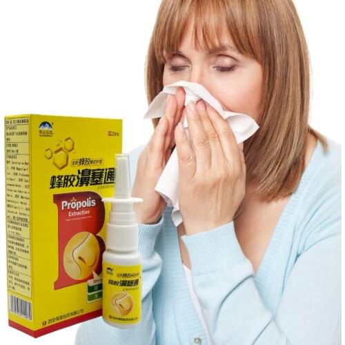 Propolis Nasal Congestion Spray Treatment Nose Blocked Chronic Sinusitis Rhinitis Runny Dry Itching Nose Sparys Care