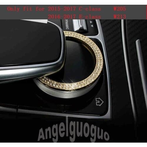 Zinc alloy car multimedia knob decorative ring/multimedia control knob cover Fit for Mercedes Benz C/ E/ S/ GLC/ GLE/ GLS-class