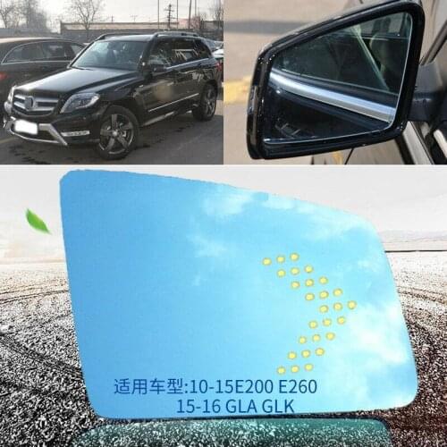 Blue mirror For Benz GLK Rearview Mirror Glare Proof Blue Glasses Mirror Turn Signal Heated turn single lamp