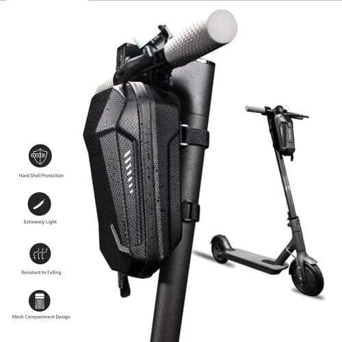 Scooter Storage Bag Waterproof Large Volume Electric Scooter Front Hanging Bag Hard Shell Material Fit for Carring Charger Tools