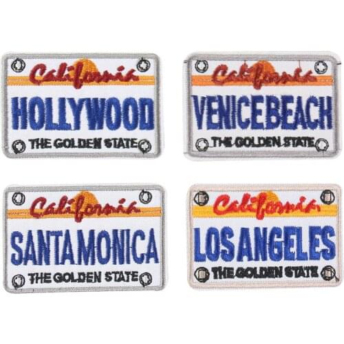 Iron on Patches Letters Embroidered Appliques Golden State DIY Sewing Supplies Embroidery Badges Patch Clothing Thermoadhesive