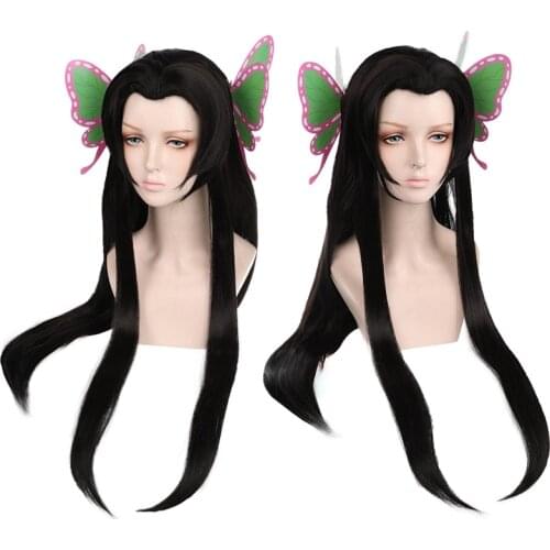 Demon Slayer Kimetsu No Yaiba Kanawo Tsuyuri Kanao Heat Resistant Hair Cosplay Costume Butterfly Hairpin