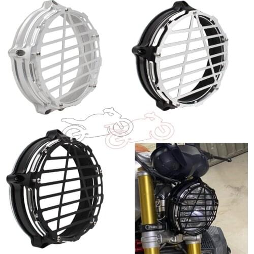 Motorcycle Headlight Grid Grill Headlamp Protector Cover Guard Bezel Trim Ring For BMW R nineT R nine T R9T Scrambler 2014-2017
