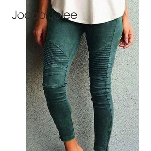 Jocoo Jolee Women 2019 Plus Size Trousers Jeans High Waist Black Pants Jeans High Elastic Skinny Stretch Female Pencil Pants 5XL