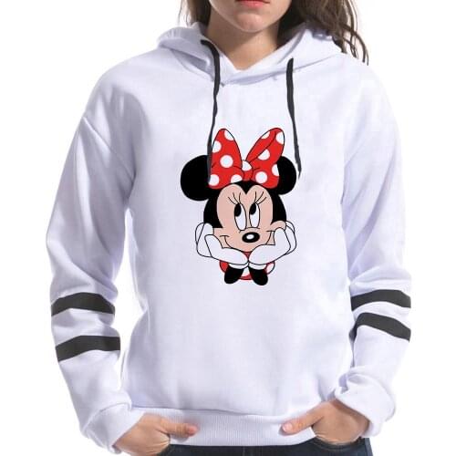 Women Hoodies Minnie Mickey Mouse Hoodie Cartoon Tops Long Sleeve Sweatshirts Fashion Hooded Women Clothes for Teens Aesthetic