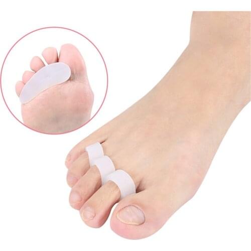 1Pair Silicone Foot Care Tool Gel Foot Toe Separator Bunion Protector Straightener Corrector Pedicure Bunion Protector
