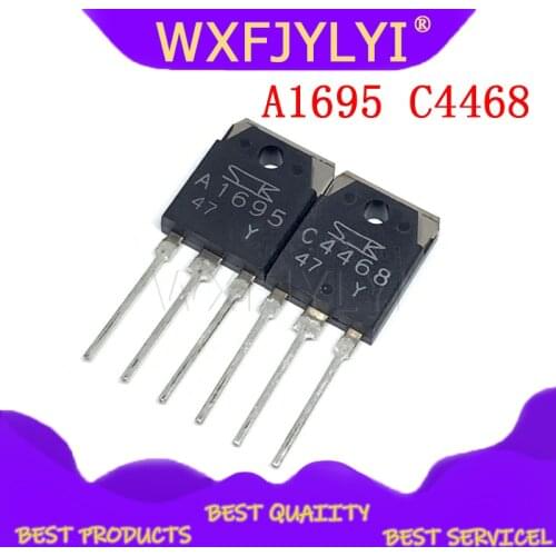 2pcs/lot A1695 C4468 / 2SA1695 2SC4468 TO-3P dedicated stereo pair new original