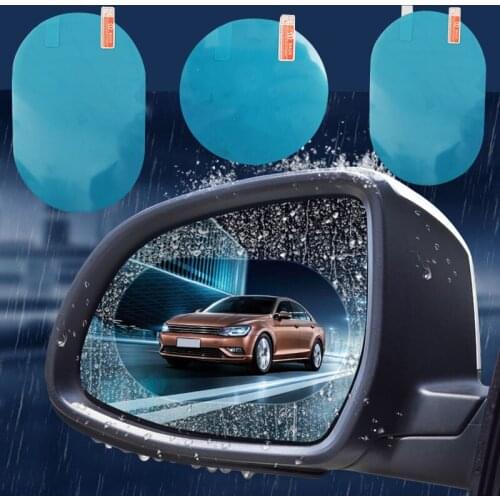 2 Pcs Protective Car Rearview Mirror Film Anti Fog Window Clear Rainproof Rear View Mirror Protective Soft Film Auto Accessories