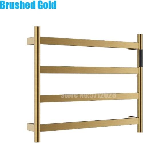 304 stainless steel Brushed Gray Electric towel rack Warmer Carbon Fiber Heat Rack Fashion towel warmer rack for bathroom