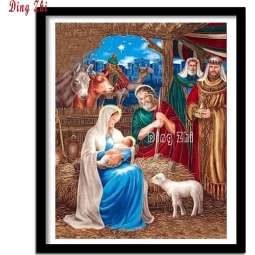 Nativity Day 5D Diamond Painting Full Square/Round Mosaic Religious Icons Embroidery Handmade New Arrival Home Decor