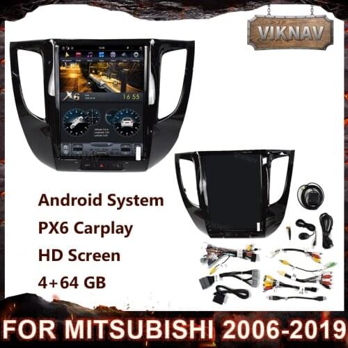PX6 Android Car Radio For Mitsubishi 2006-2019 GPS Navigation Multimedia Player Vertical Screen Tape Recorder 2 Din Head Unit