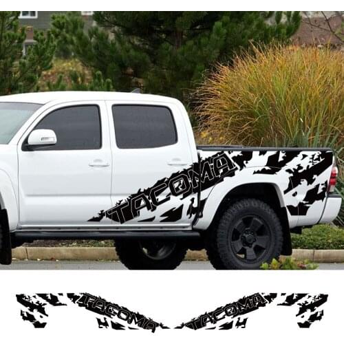 Pickup Body Side Stickers For Toyota Tacoma Truck Body Graphics Splash Grunge Decor Decals Trunk Vinyl Covers Auto Accessories