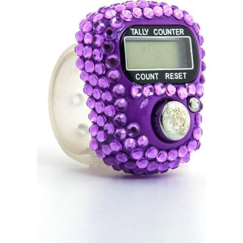 Cubic zirconia Zikirmatik Digital Ring Purple