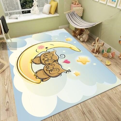 Childrens bedroom carpeted cute princess boy girl bedside room warm crawling mat tatami carpet bedroom rug