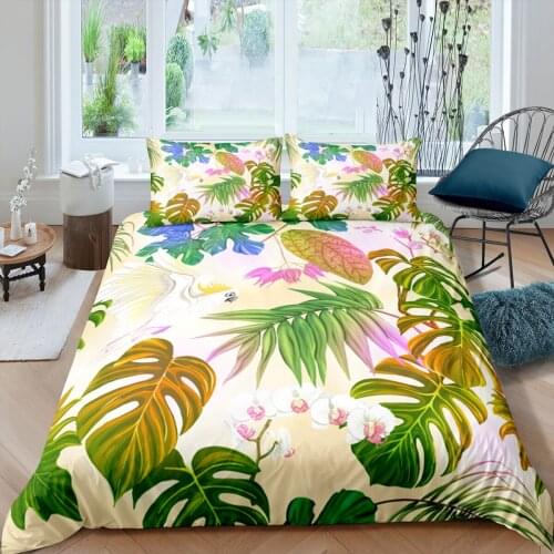 Home Living Luxury 3D Flamingo Bedding Set Duvet Cover Set Pillowcase Kids Bedding Set Queen and King EU/US/AU/UK Size