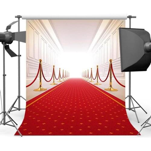 Mehofoto Red Carpet Backdrop for Pictures Theme Party Background for Photography Studio Computer Printed CM-5973