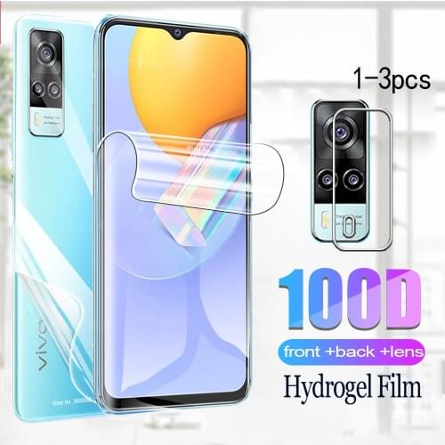 Front Back Hydrogel Films for Vivo Y31 2021 Screen Protector for Vivo Y31 Y 31 31Y VivoY31 V2036 6.58'' Camera lens Glass films