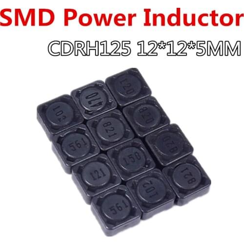 5pcs CDRH125 SMD Power Inductor 12*12*5MM 10UH 15UH 22UH 33UH 47UH 68UH 100UH 220UH 330UH 470UH 1000UH 1MH