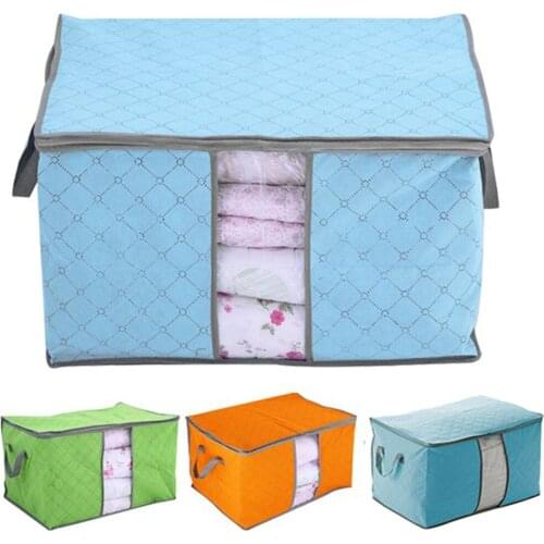 Space Saver Clothes Folding Storage BOX Large Non-woven Fabric Foldable Quilt Blanket Storage Bag Storage Box Pillow Container