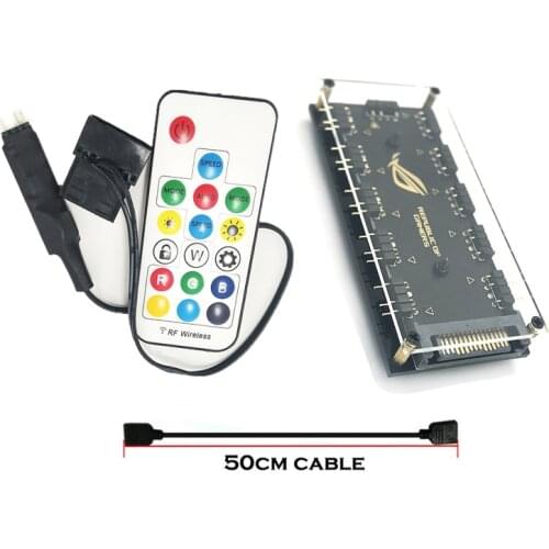 RGB Lighting kit, Molex 4P or SATA Power To 5V 3pin ARGB Controller Use For Bracket Fan Water Block Or Other 5V 3PIN argb Lights