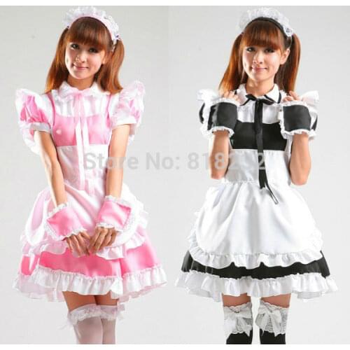 Cute Lolita Apron Maid Dress Meidofuku Uniform Outfits Anime Cosplay Costumes M L