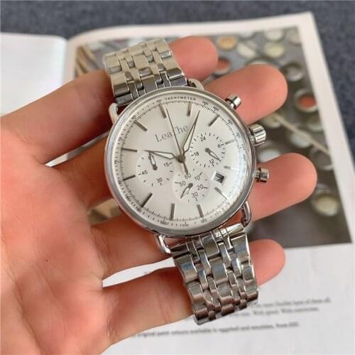 Fashion Full-featured Brand Watch Stainless Steel Material Butterfly Clasp Quartz Watches Dial Diameter 42mm Montre Homme