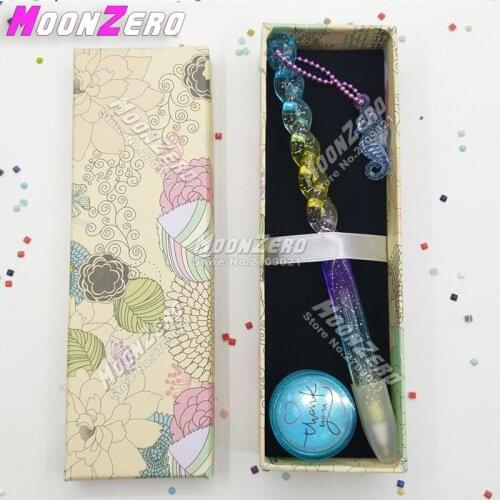 New Rainbow Pen With Chain Colorful Ocean Embroidery Accessories Wax Diamond Painting Cross Stitch Point Drill Mosaic Tool Kits