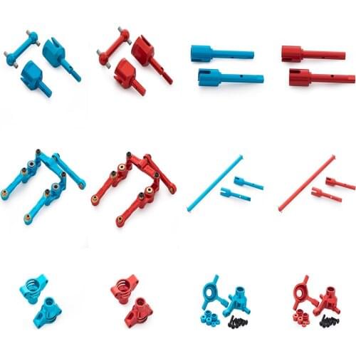 Aluminum Alloy Front Center Axle Upgrade Piece Steering Rod Steering Cup Kit Metal Drive Shaft for 1/10 RC Drift Car Tamiya TT02