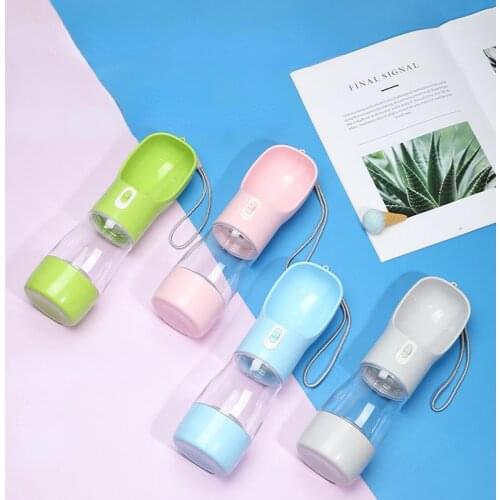 Portable Pet Dog Food Water Bottle Dog Feeder Bowl Outdoor Travel Drinking Bowls Pet Products For Dog Cat Accessories