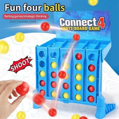 Bouncing Linking Shots Educational Toys ChildrenS Portable Jump Ball Four-Line Board Game Toy For Children