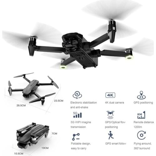 BEYONDSKY B6SE 4K GPS Drone HD Camera 3-Axis Gimbal Brushless EIS Quadcopter FPV 5G Camera Drone 1.2KM 25mins Flight Helicopter