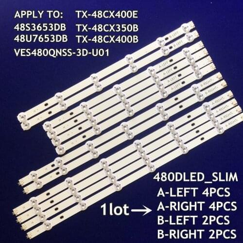 LED Strip LED Backlight Bar 480DLED_SLIM for TX-48CX350B TX-48CX400E TX-48CX400B 48S3653DB 48U7653DB VES480QNSS-3D-U01