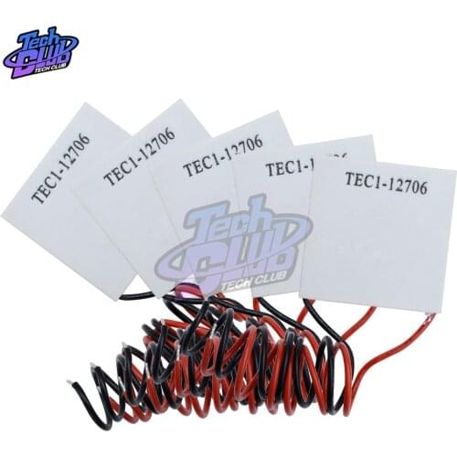 5PCS TEC1 TEC1-12706 12706 12V 6A TEC Thermoelectric Cooler Peltier TEC112706 Heatsink Plate Module