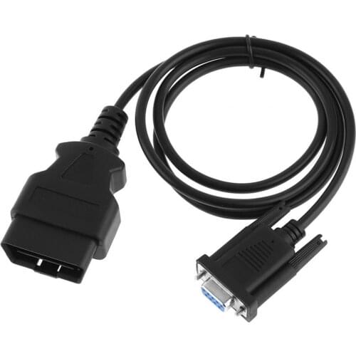 Universal OBD-II 16Pin Male to DB9 RS232 1M Auto Vehicle Extension Connector Cable for Car Diagnostic Adapter Scanner