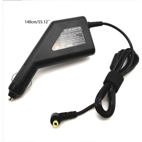 90W Universal Notebook Car Charger USB DC 5.5x2.5mm/0.2x0.01in for Laptop Tablets Adaptor 19V 3.16A