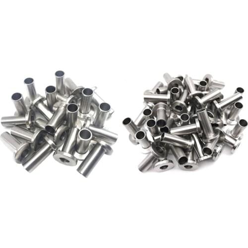 79Pcs Stainless Steel Protector Sleeves for 1/8 Inch Cable Railing Wood Posts, 24 Pcs a & 55 Pcs B