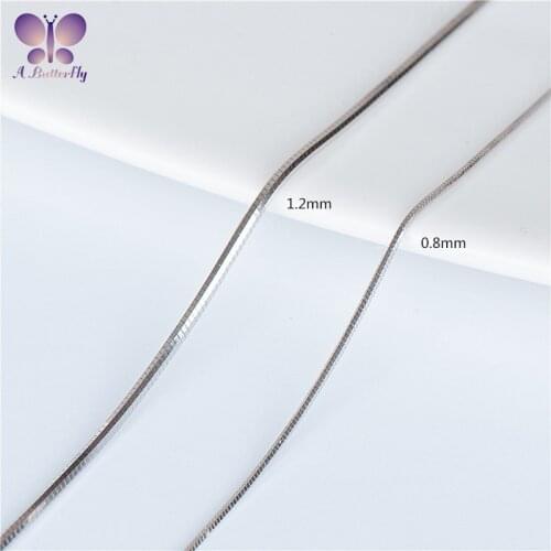 A Butterfly 100% 925 Sterling Silver Necklace Snake Bone Necklace Fashionable Items With a Variety Of Length Options