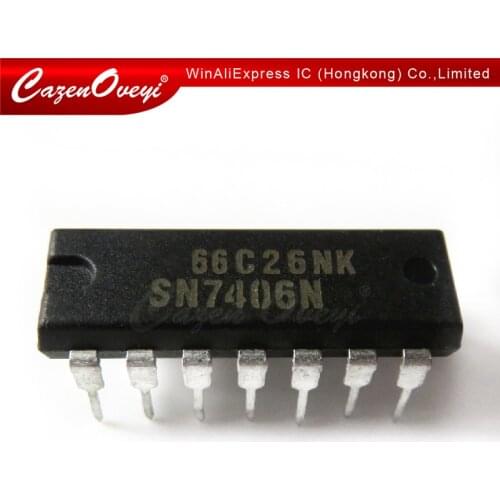 10pcs/lot SN7406N HD7406P 7406 DIP-14 In Stock