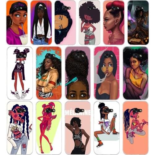 10AA Black Girl Magic Melanin Poppin Soft Silicone Tpu Cover phone Case for Samsung A3 A5 A7 A8 2016 2017 2018 A50