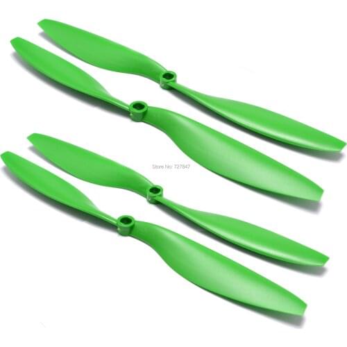 2 pairs 10" Blade Propeller 1045 RC 4-axis X-axis Aircraft UFO Airplane quadcopter Green