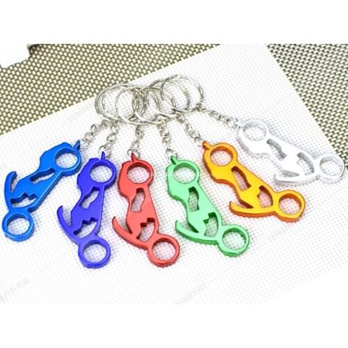 240Pcs Motorcycle Shaped Metal Bottle Opener Party Favor Wine Openers Can Opener with Key Chain Promotional Gift Wholesale